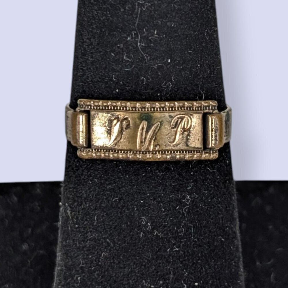 Antique Etched Plate Ring - Picture 2 of 8